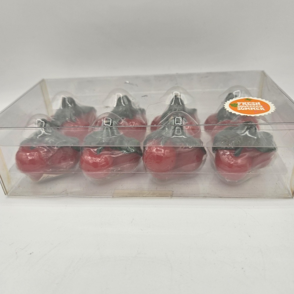 Target Fresh Squeezed Summer Cherry Shaped Fruit Candles Set Of 8 New In Box